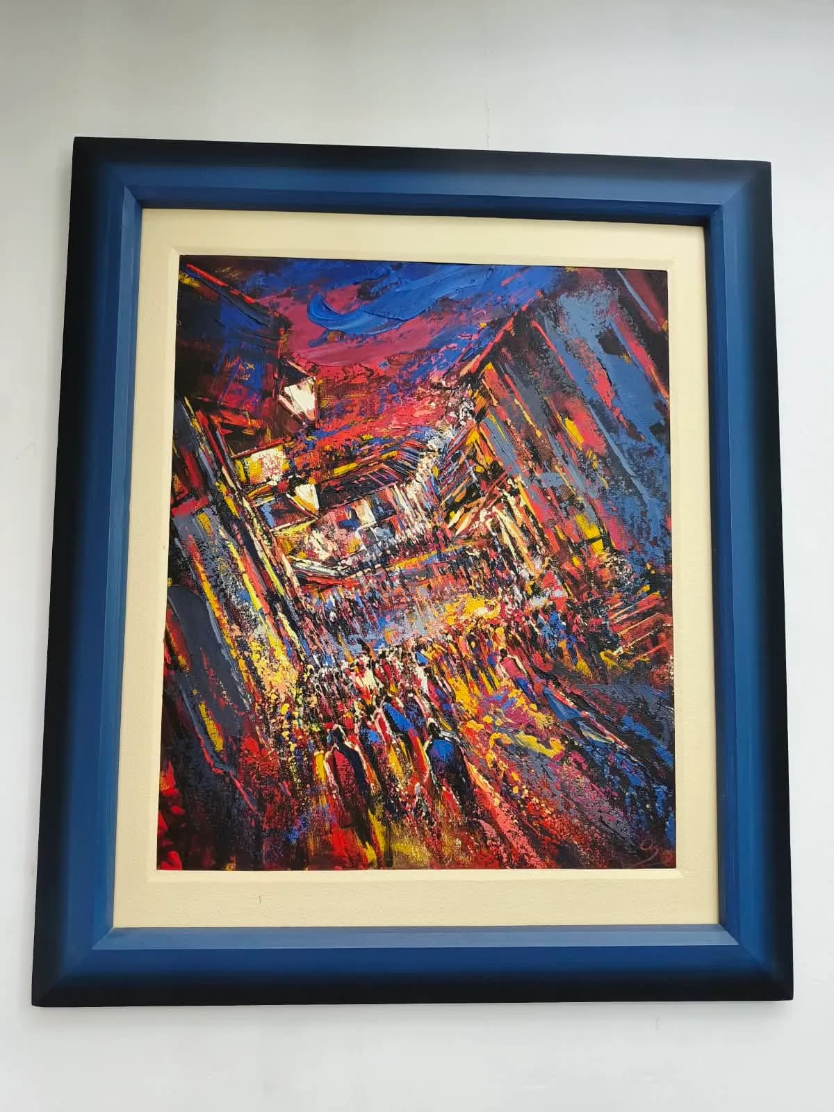 Obra abstracta de inspiración andina de la colección del hotel